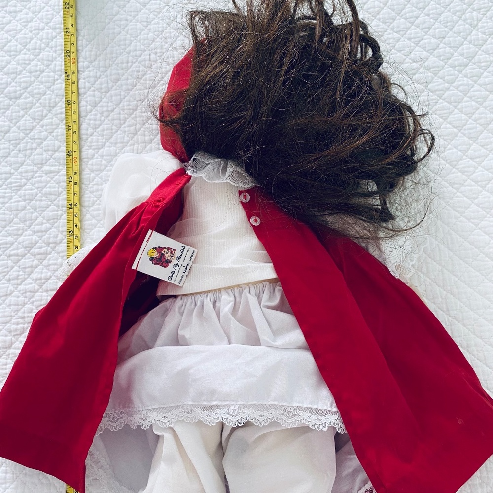Red Riding Hood Porcelain Doll - Picture 4 of 7